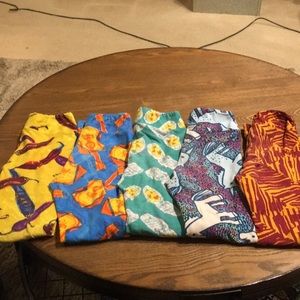LuLaRoe lot of 5 L/XL leggings-used